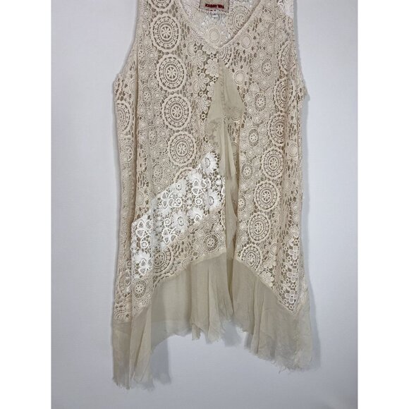 Johnny Was Cream Lace Blouse - Picture 4 of 8